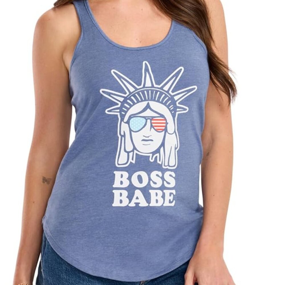 Tipsy Elves Boss Babe Tank Top - Blue